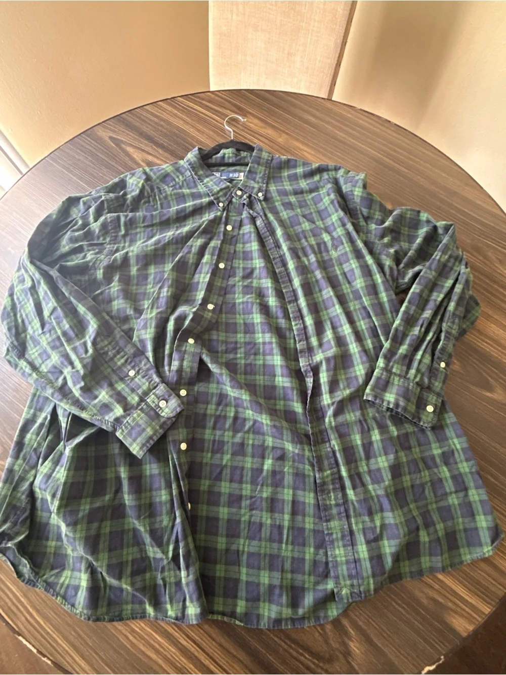 Polo by Ralph Lauren Green and Navy Plaid Button-Down Shirt